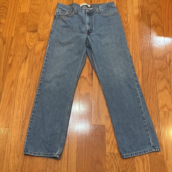 Levi’s 505 Regular Fit 34 x 32 Blue Jeans zip fly Pockets - Picture 3 of 14